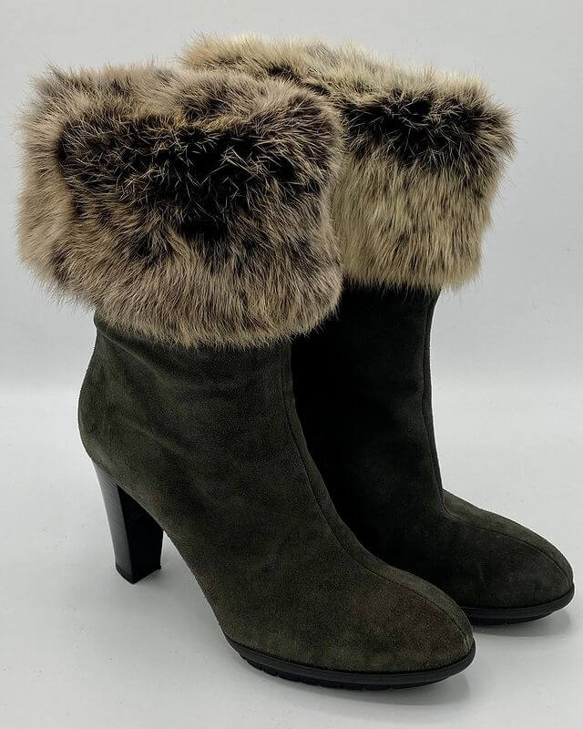 Aquatalia boots with rabbit fur by Marvin K Prince.